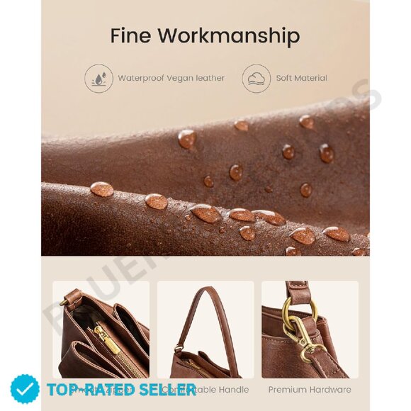 Brand New LOVEVOOK Hobo Bag Med Brown Slouchy